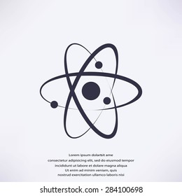Atom sign icon
