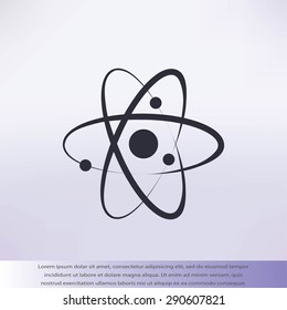 Atom sign icon
