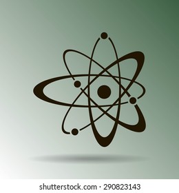 Atom sign icon