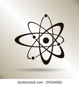 Atom sign icon