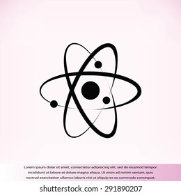 Atom sign icon