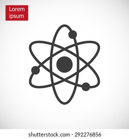 Atom sign icon
