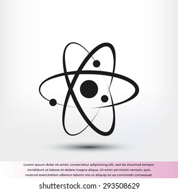 Atom sign icon
