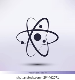 Atom sign icon