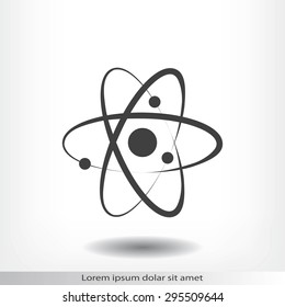 Atom sign icon