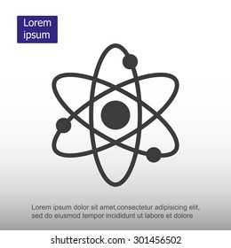 Atom sign icon
