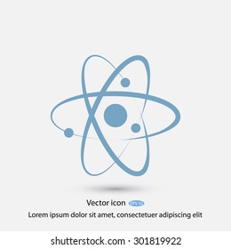Atom sign icon
