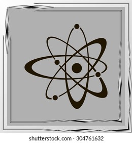 Atom sign icon