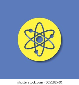Atom sign icon