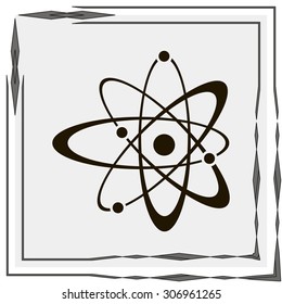 Atom sign icon