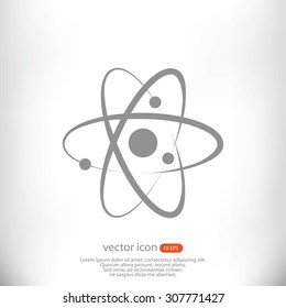 Atom sign icon