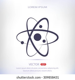 Atom sign icon