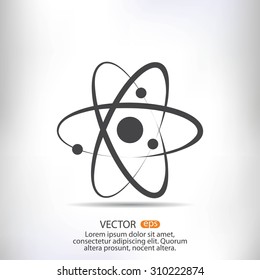Atom sign icon