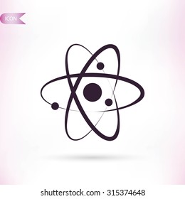 Atom sign icon