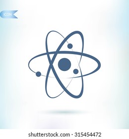 Atom sign icon