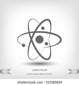 Atom sign icon