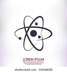 Atom sign icon