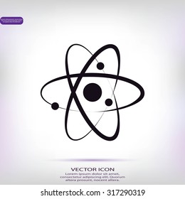 Atom sign icon