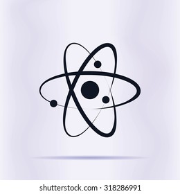 Atom sign icon