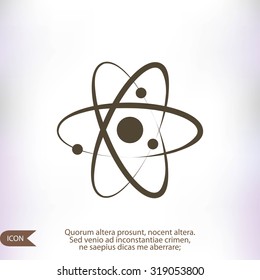 Atom sign icon