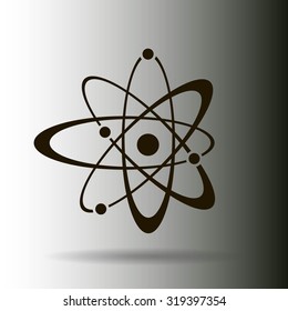 Atom sign icon