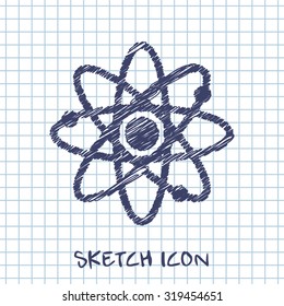 Atom sign icon