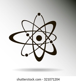 Atom sign icon
