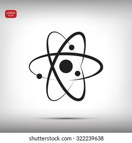 Atom sign icon