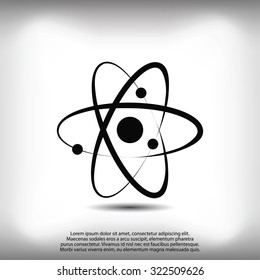 Atom sign icon