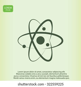 Atom sign icon