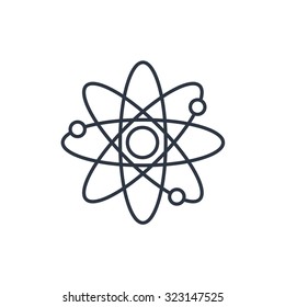 Atom sign icon