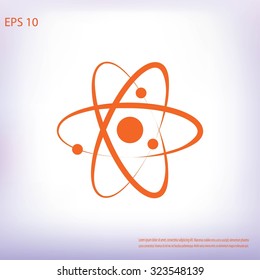 Atom sign icon