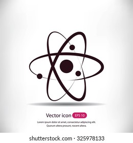 Atom sign icon