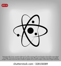 Atom sign icon