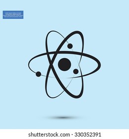 Atom sign icon