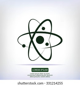 Atom sign icon
