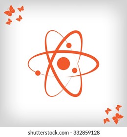 Atom sign icon
