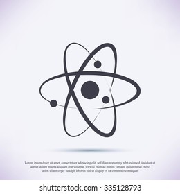 Atom sign icon