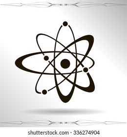 Atom sign icon