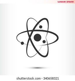 Atom sign icon