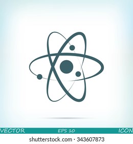 Atom sign icon