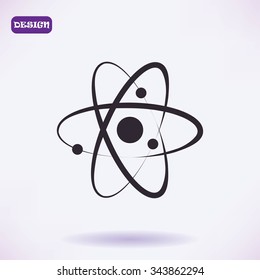 Atom sign icon