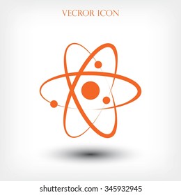 Atom sign icon