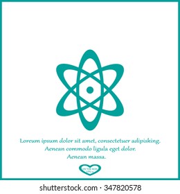 Atom sign icon
