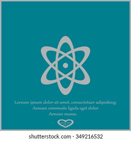 Atom sign icon