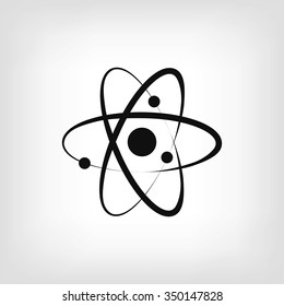 Atom sign icon