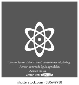 Atom sign icon