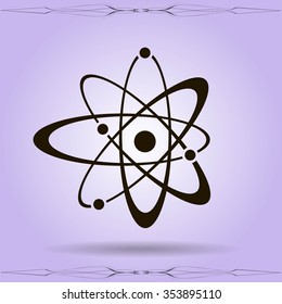 Atom sign icon