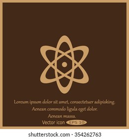 Atom sign icon