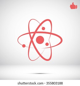 Atom sign icon